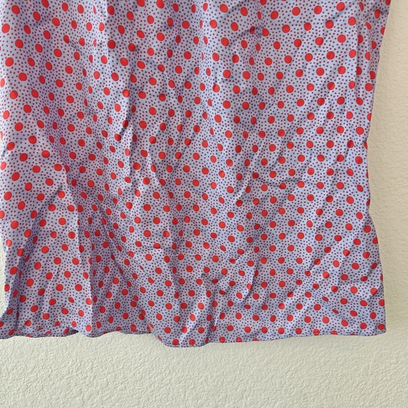 Boden Womens US 4 / UK 8 Carey Polka Dot Silk Blend Pleated Top FB - Picture 3 of 9
